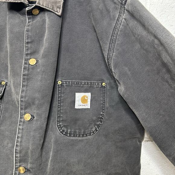 Vintage Carhartt Blanket-Lined Chore Coat “Black” C01 BLK - Picture 3 of 8